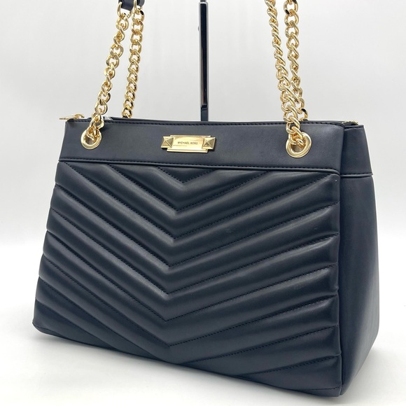 Michael Kors Black Quilted Whitney Shoulder Tote Bag - Picture 3 of 9